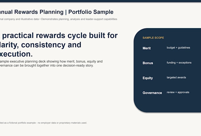provide compensation consulting and total rewards projects